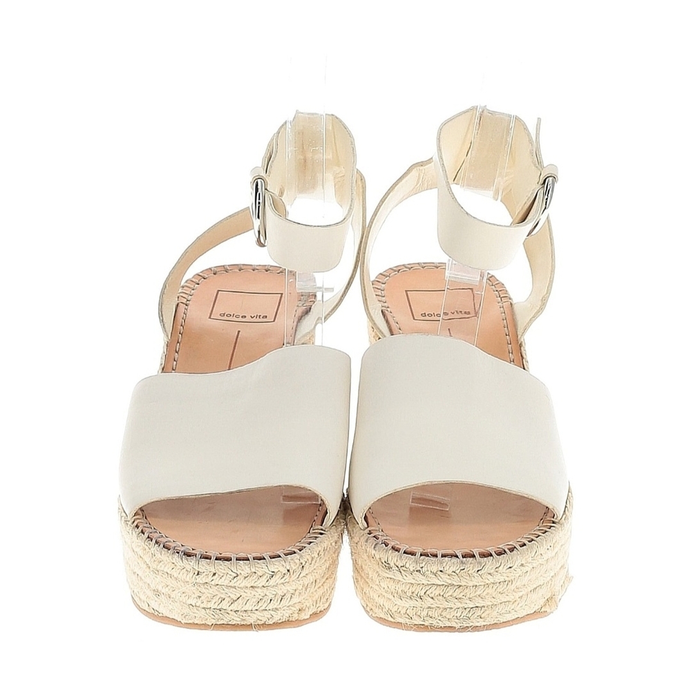 Dolce Vita Ivory Espadrille Platform Sandals with Ankle Strap